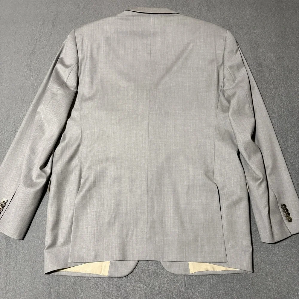 Loro Piana Blazer 44R Light Gray Super 120'S Wool Canada Saks Fith Ave Jacket